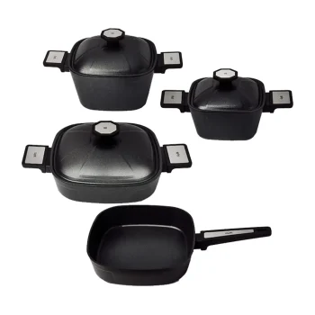 Gigilli 7-dijelni set posuđa Brett crni - 071489