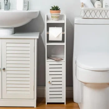 Ormarić za kupatilo sa držačem toalet papira 80 x 15 x 17 cm